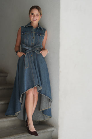 Vestido Denim Cascade